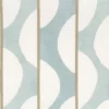 blue striped embroideried fabric from Camengo
