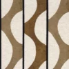 brown striped embroideried fabric from Camengo