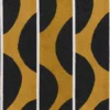orange striped embroideried fabric from Camengo