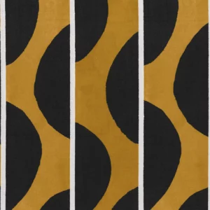 orange striped embroideried fabric from Camengo
