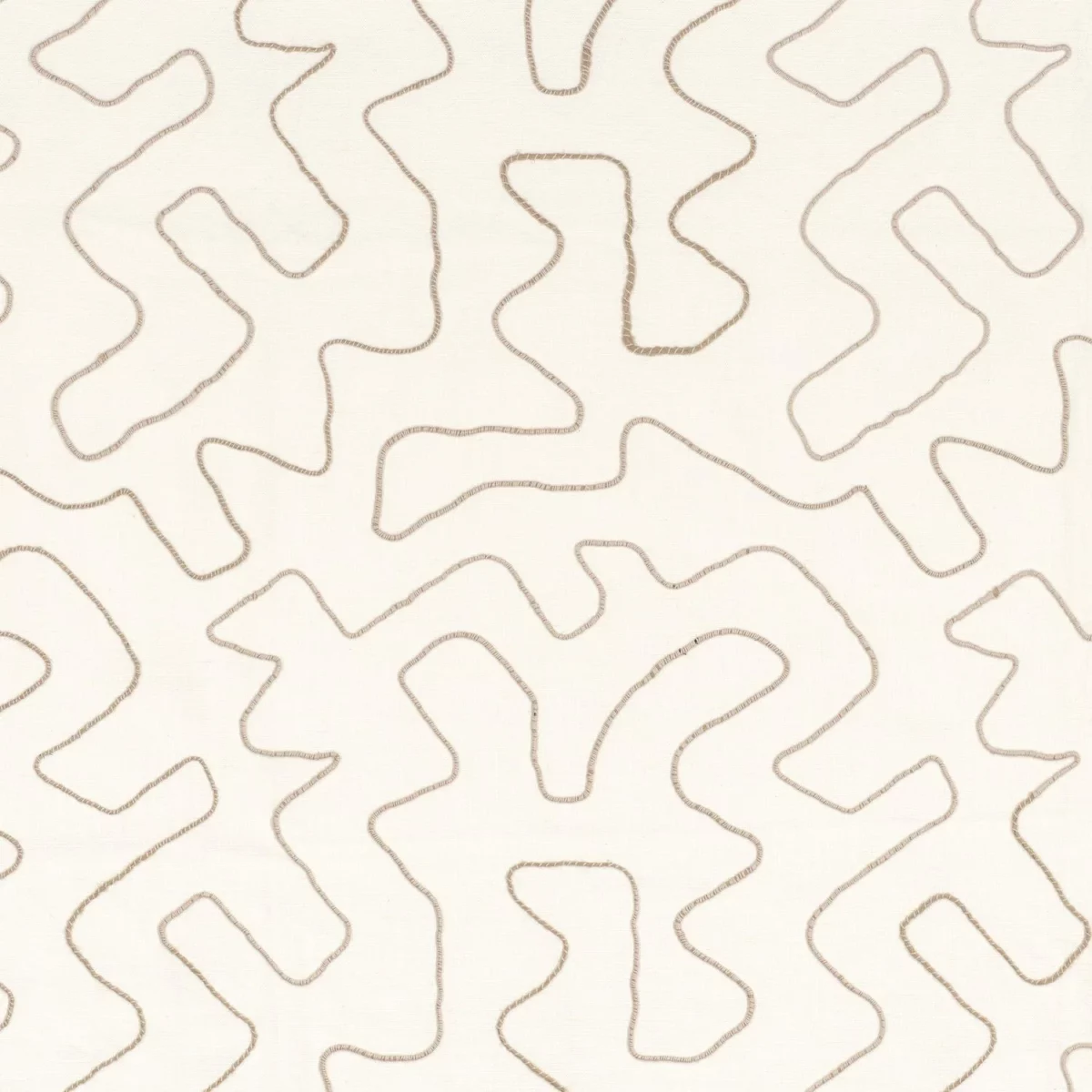 Periple Fabric - Ficelle by white misc embroideried fabric from Camengo