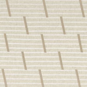 neutral striped embroideried fabric from Camengo