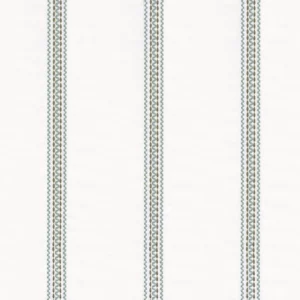 blue striped embroideried fabric from Camengo