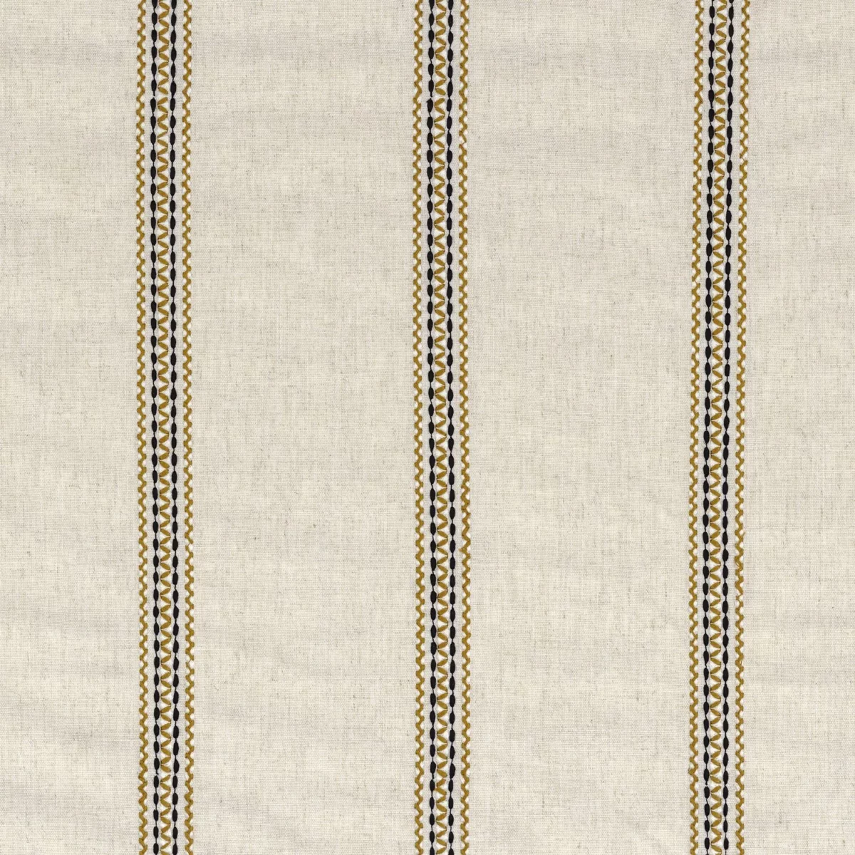 Scoperta Fabric - Epice by neutral striped embroideried fabric from Camengo
