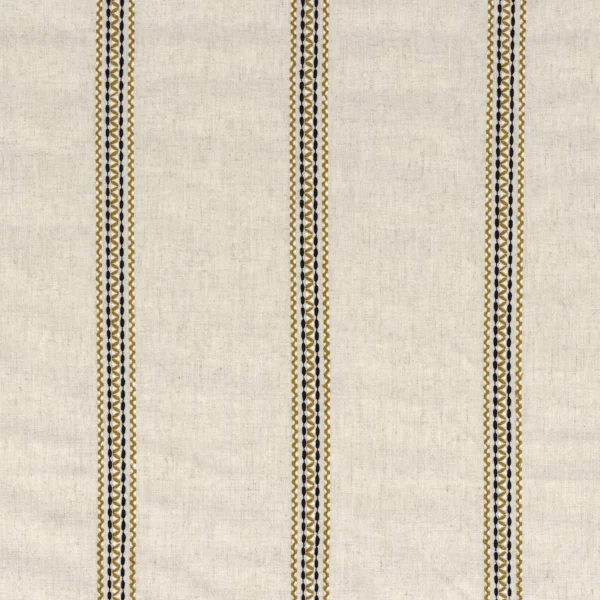 neutral striped embroideried fabric from Camengo