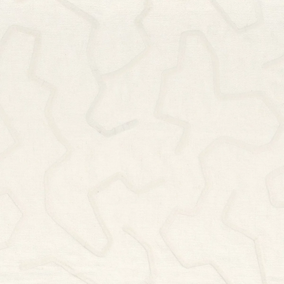 Orma Fabric - Craie by white misc embroideried fabric from Camengo