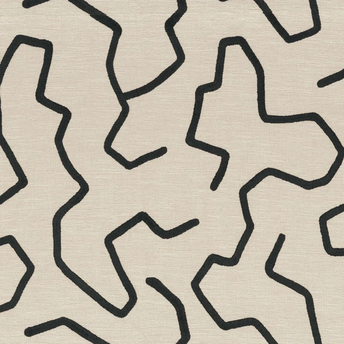 Orma Fabric - Carbone by black-grey misc embroideried fabric from Camengo