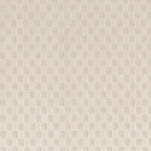 neutral checked velvet-chenille fabric from Camengo