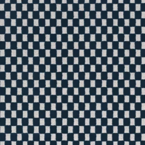 blue checked velvet-chenille fabric from Camengo