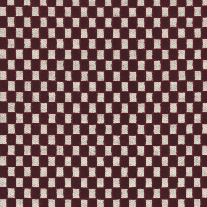 Scacchiera Fabric - Terre de sienne swatch