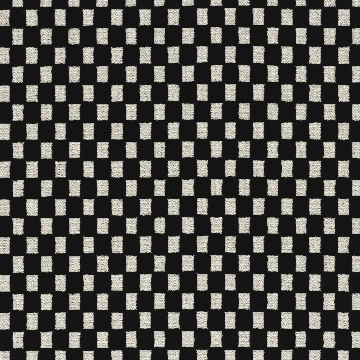 black-grey checked velvet-chenille fabric from Camengo