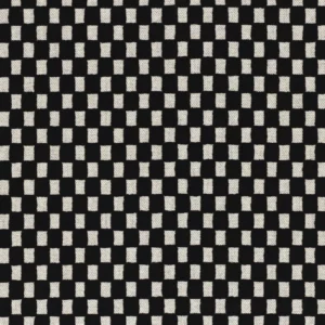 black-grey checked velvet-chenille fabric from Camengo