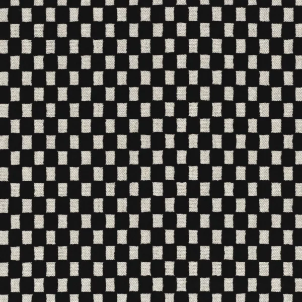 Scacchiera Fabric - Carbone by black-grey checked velvet-chenille fabric from Camengo