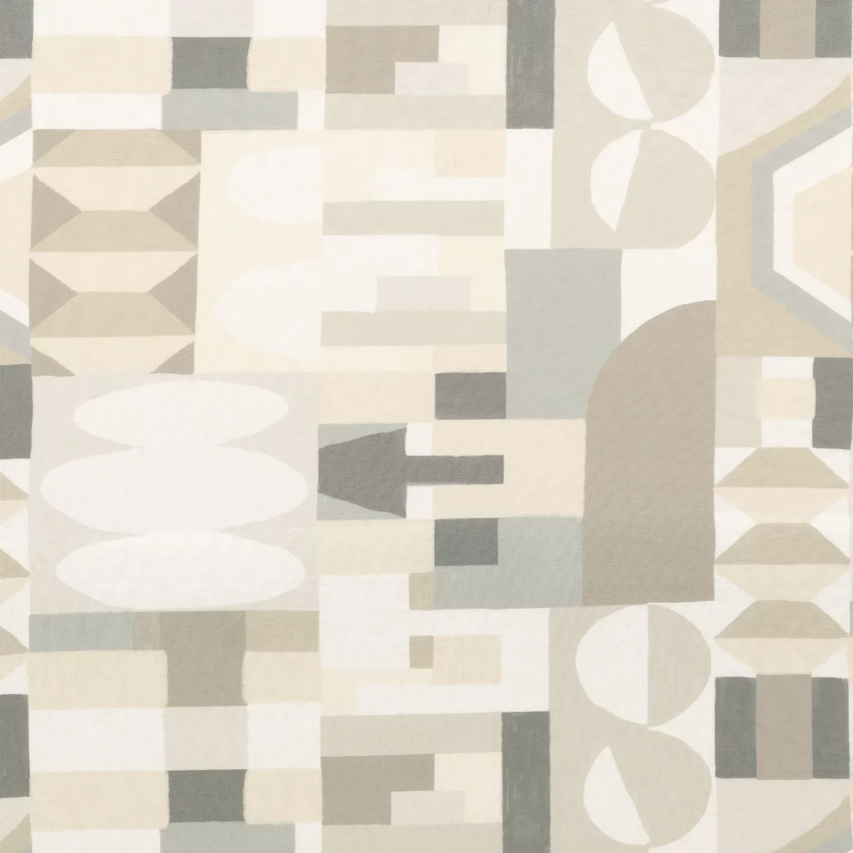 Astratto Fabric - Lin by neutral retro printed fabric from Camengo