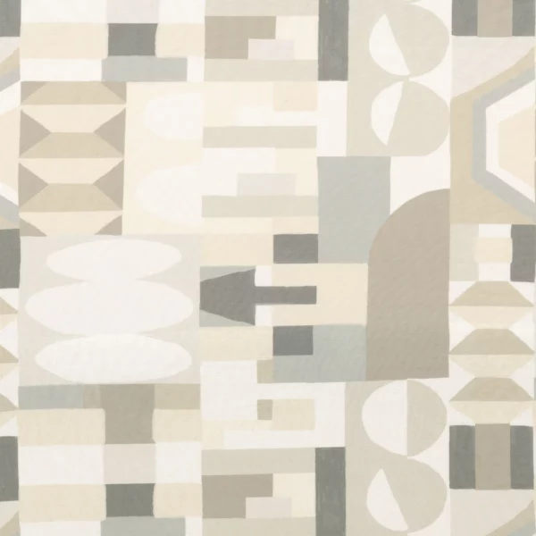 Astratto Fabric - Lin by neutral retro printed fabric from Camengo