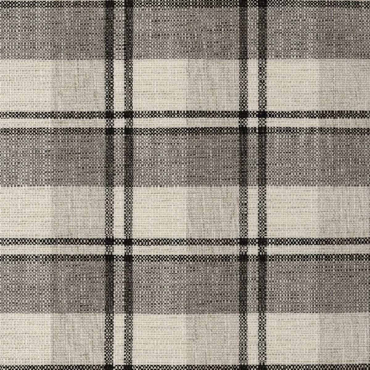 black-grey checked woven fabric from Camengo