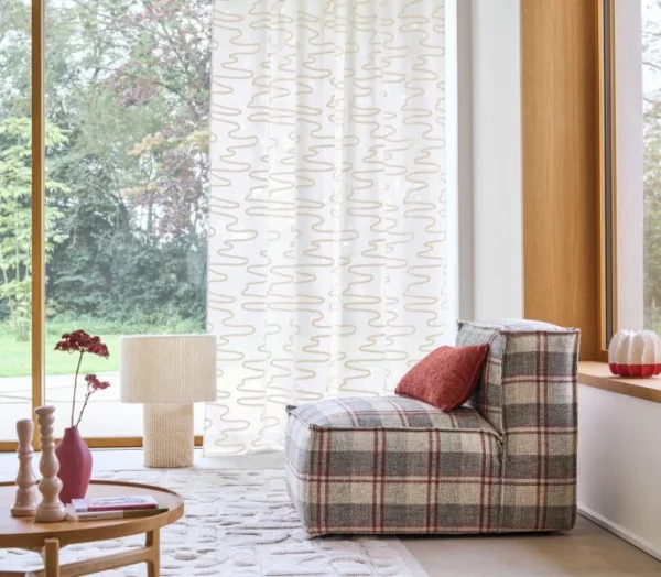 Tartana Fabric - Bordeaux by Tartana Fabric - Bordeaux from