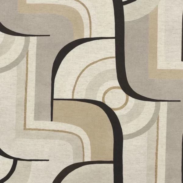 Chicago Fabric - Reglisse by neutral misc printed fabric from Camengo