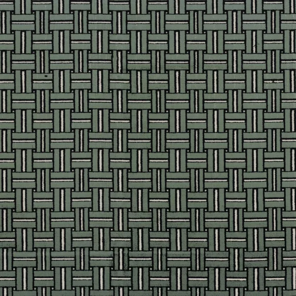 Illinois Fabric - Givre by green misc jacquard fabric from Camengo