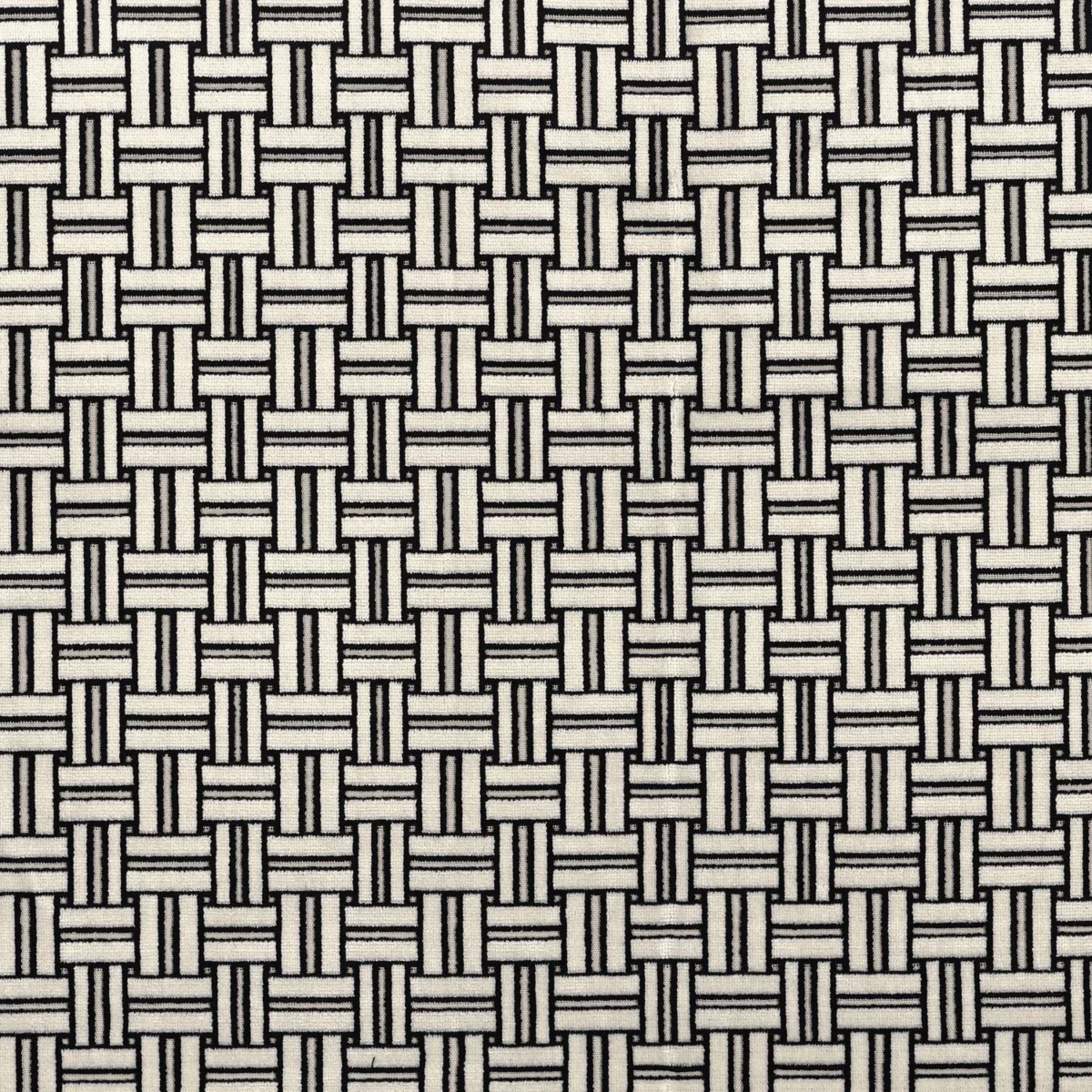Illinois Fabric - Black & White by black-grey misc jacquard fabric from Camengo