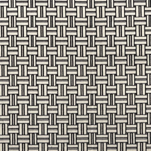 Illinois Fabric - Black & White by black-grey misc jacquard fabric from Camengo