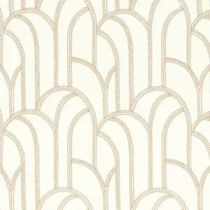 neutral retro embroideried fabric from Camengo