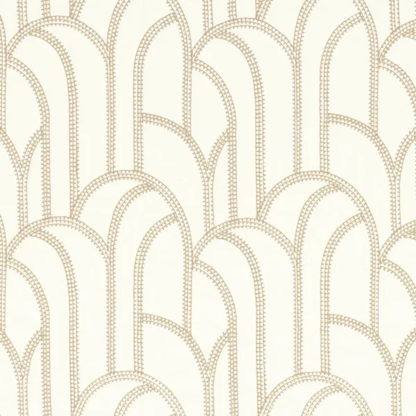 neutral retro embroideried fabric from Camengo