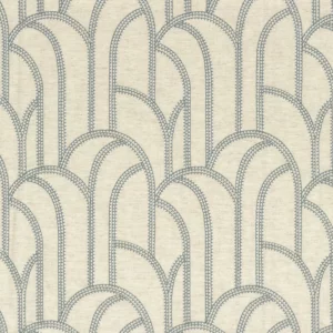 blue retro embroideried fabric from Camengo