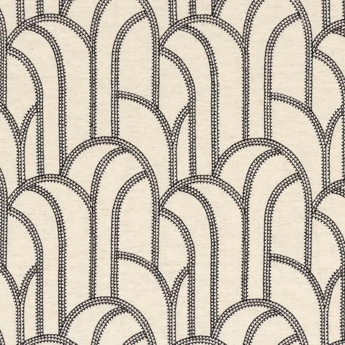 Grand Rex Fabric - Black & White – Black / White swatch