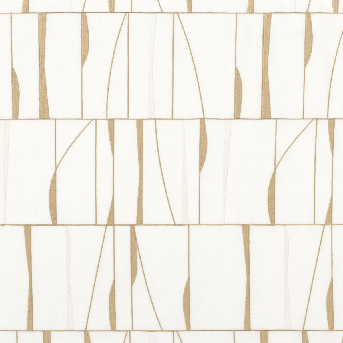 neutral striped embroideried fabric from Camengo