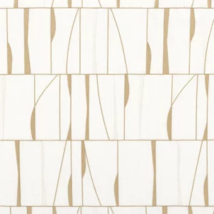 neutral striped embroideried fabric from Camengo