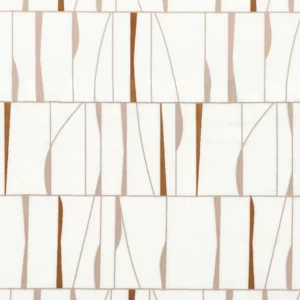 brown striped embroideried fabric from Camengo