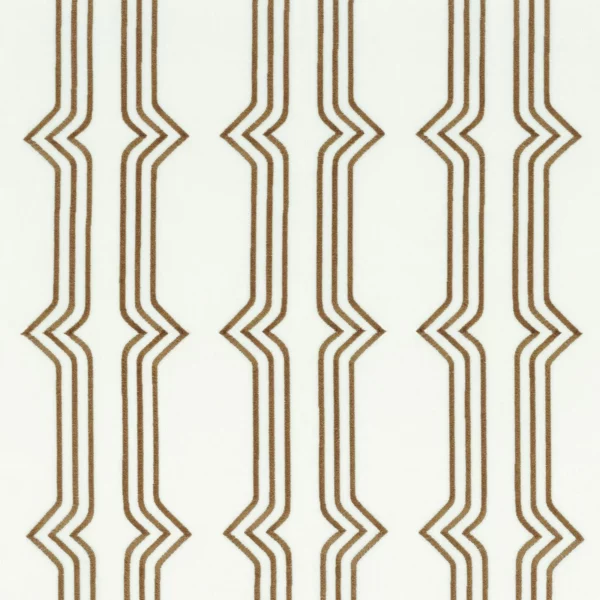 New Eastside Fabric - Bronze by brown striped voile-sheer fabric from Camengo