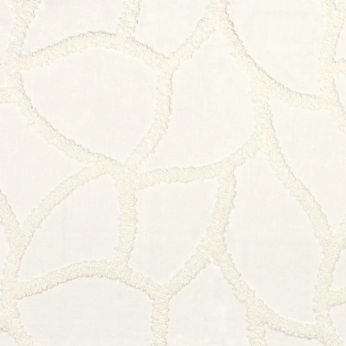 Conforto Fabric - Neige by white misc embroideried fabric from Camengo