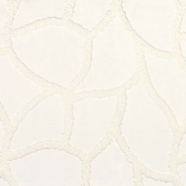 Conforto Fabric - Neige by white misc embroideried fabric from Camengo