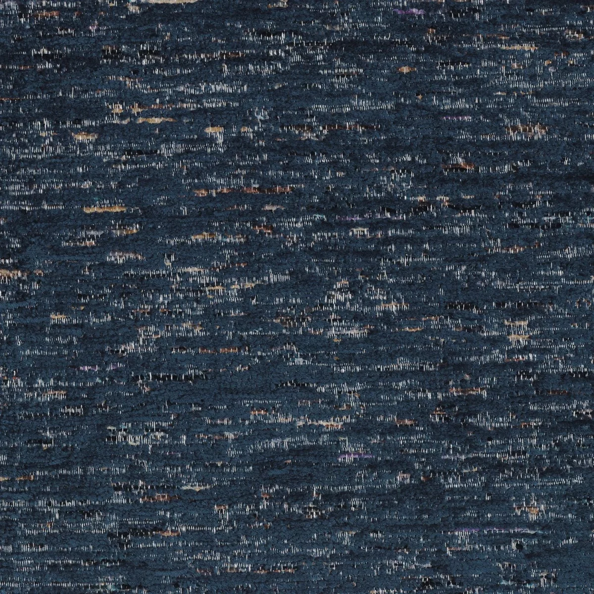 Sella Fabric - Navy by blue plain velvet-chenille fabric from Camengo