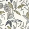 blue botanical embroideried fabric from Camengo