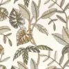 green botanical embroideried fabric from Camengo