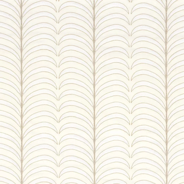 Plumeria Fabric - Milk by white botanical embroideried fabric from Camengo