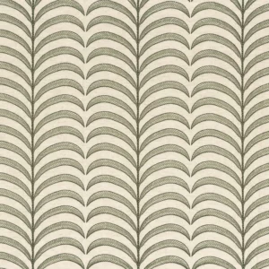 green botanical embroideried fabric from Camengo