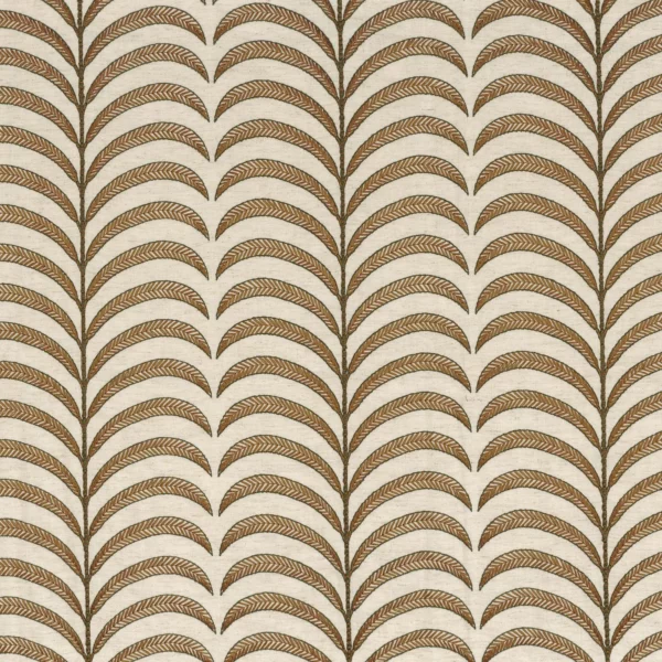 Plumeria Fabric - Ocre by yellow botanical embroideried fabric from Camengo