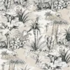 white animal linen fabric from Camengo