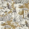 yellow animal linen fabric from Camengo