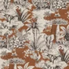 orange animal linen fabric from Camengo