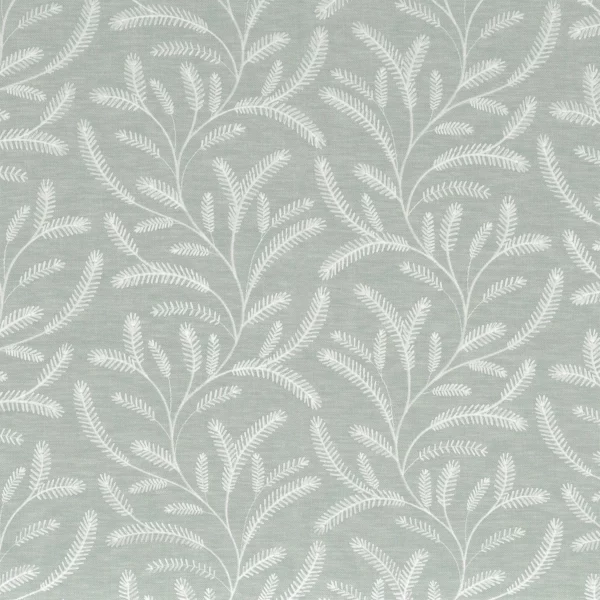 Borboletta Fabric - Horizon by blue botanical embroideried fabric from Camengo