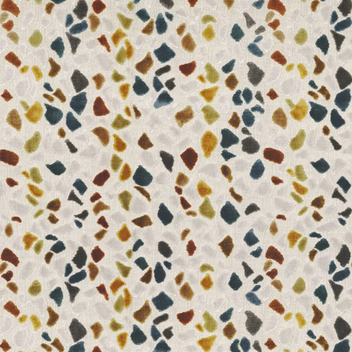 Terrazzo Fabric - Terrazzo by multicolour retro jacquard fabric from Camengo
