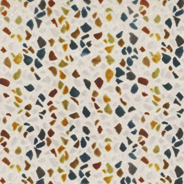Terrazzo Fabric - Terrazzo by multicolour retro jacquard fabric from Camengo