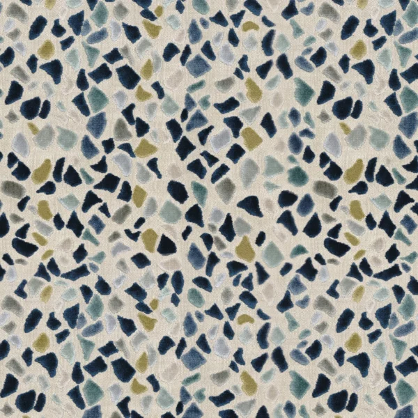 blue retro jacquard fabric from Camengo