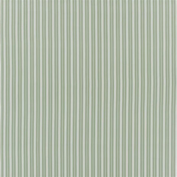 Conduit Stripe Fabric - Celadon by green striped cotton fabric from Designers Guild