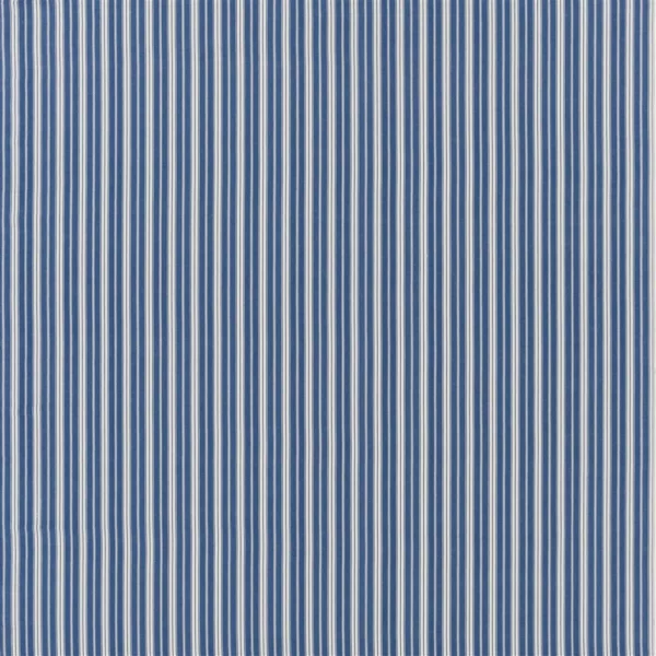 Conduit Stripe Fabric - Indigo by blue striped cotton fabric from Designers Guild
